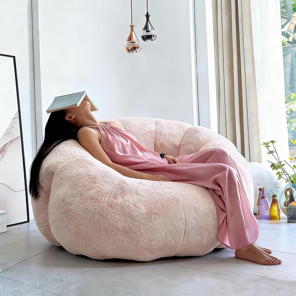 Poltrona Sacco Gigante e Spaziosa per Adulti, Divano Oversize Comfort per Lettura, Gaming e Relax, Soggiorno e Camera da Letto