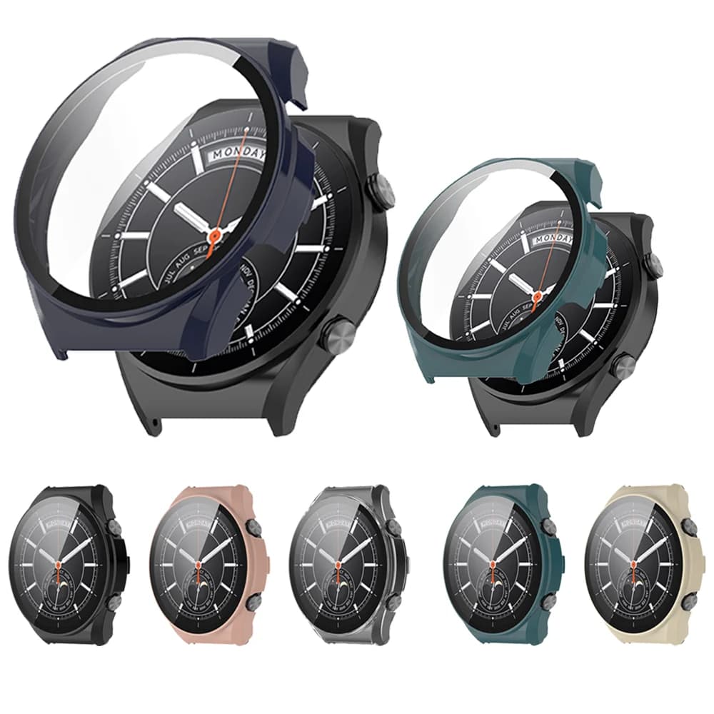 Full screen protective cover for Xiaomi watch S1 Smartwatch PC Shell case with Mi watch lite glass film