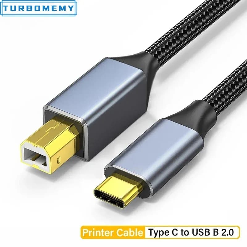 Cavo USB C a USB B 2.0 per Stampante, Cavo per Organo Elettronico, Tipo C USB B per Computer, Laptop, Telefono, Fax, Scanner, Universale