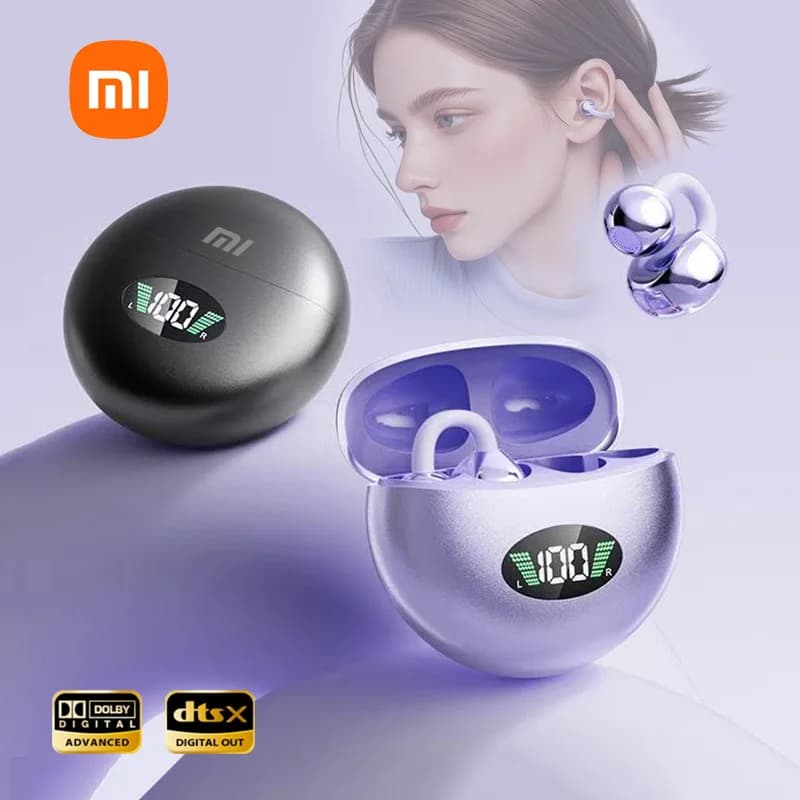 Auricolari Xiaomi Open Ear Clip ENC Wireless Bluetooth 5.4 con cancellazione del rumore e microfono per Android iOS