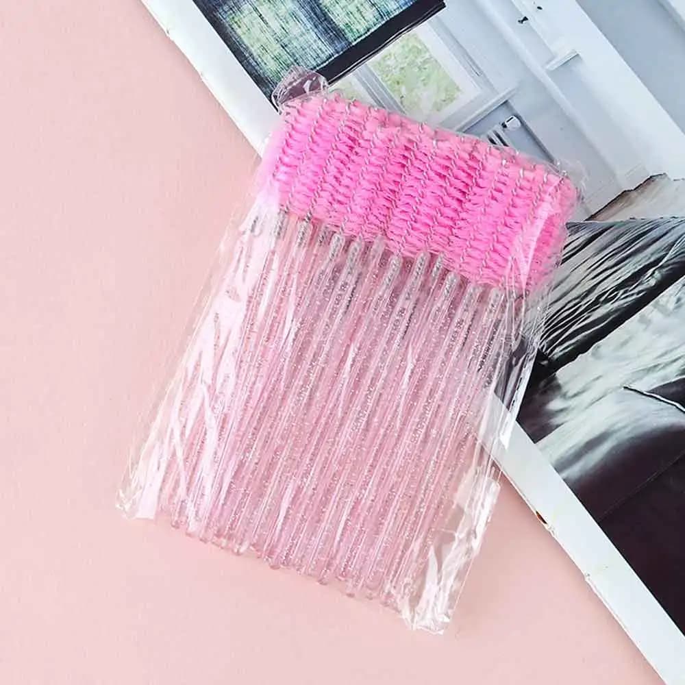 Wholesale Eye Beauty Tools 100/500/1000pcs Disposable Mascara Wands Eyelash Brush Lash Extension Colorful Spoolies for Eyebrow