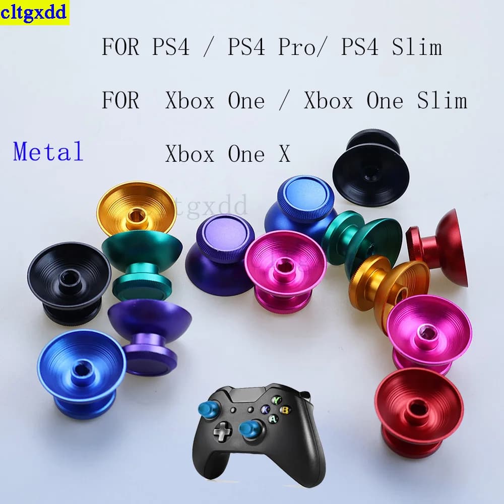 Cltgxdd 1 coppia PER PS4/PS4 Pro/Slim/Xbox One/Xbox One Slim/X gamepad controller dito stick metallo joystick analogico testa a fungo