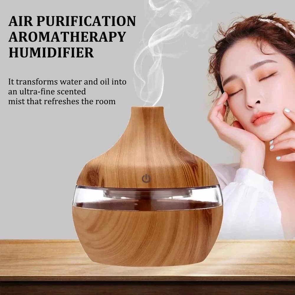 300ml Legno Umidificatore Ad Ultrasuoni Elettrico Aroma Diffusore D'aria Olio Essenziale Aromaterapia Freddo Mist Maker per la Casa