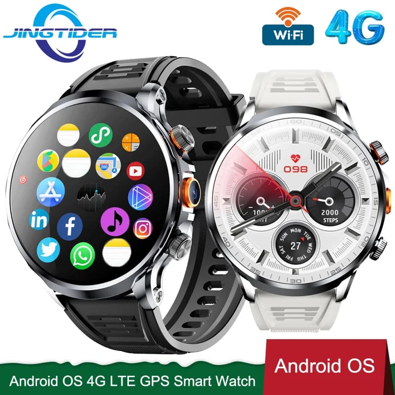 H18 4G Android Smart Watch Men 1.95" IPS Large Round Screen Quad Core Camera 3GB 32GB 4G LTE WIFI GPS Smartwatch IP67 Waterproof