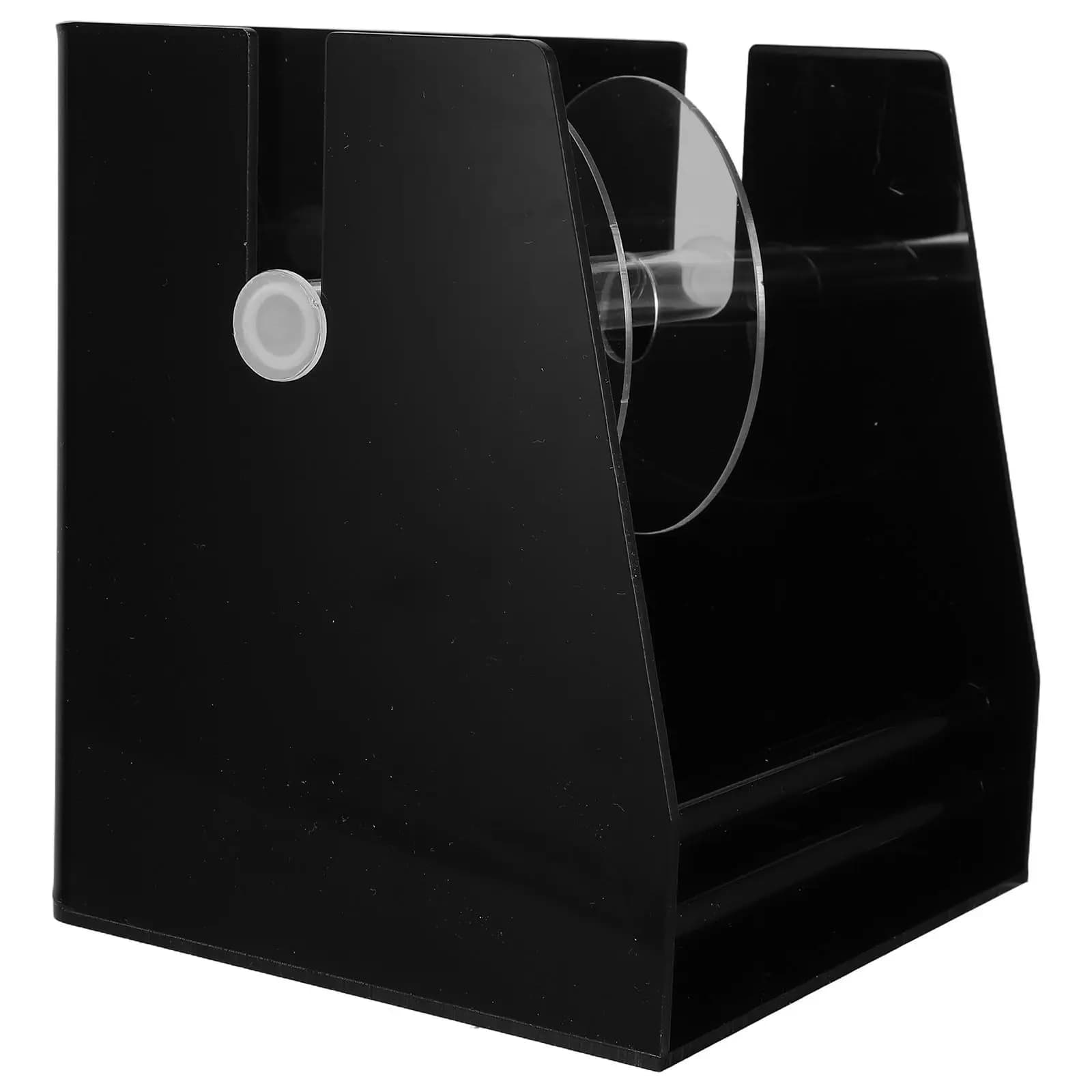 Organizzatore per Etichette in Acrilico a 3 Scomparti, Dispenser per Etichette Multi-Rotolo, Dispenser da Scrivania per Ufficio e Casa