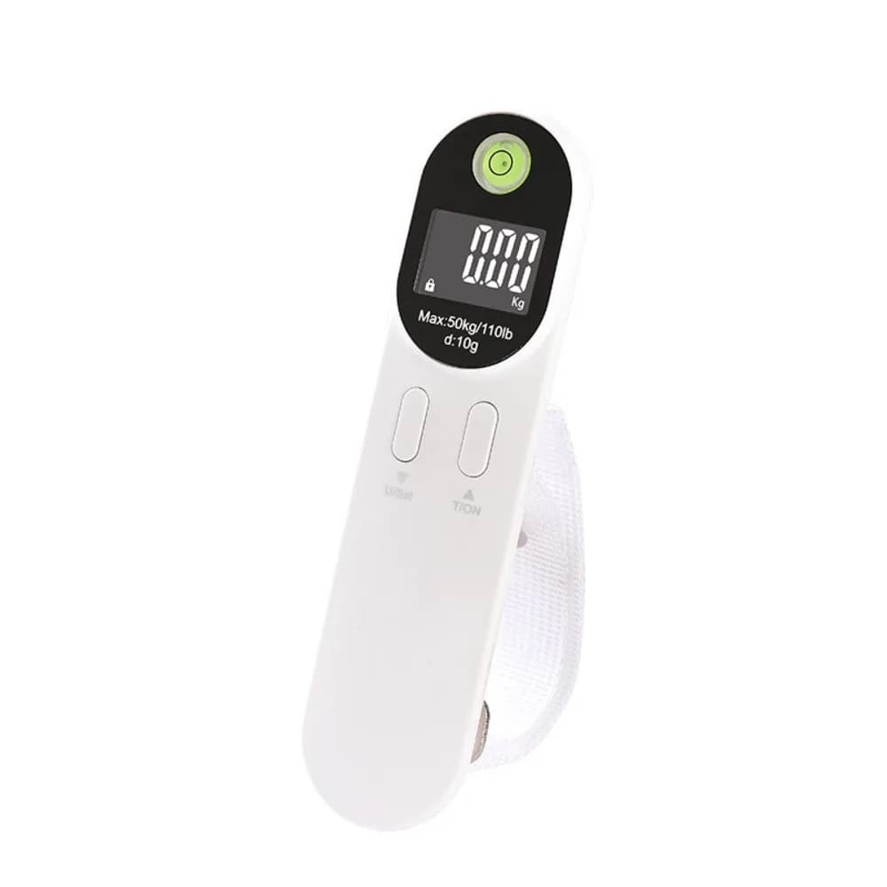 Bilancia Elettronica Portatile per Bagagli Kg/Oz/Ib con Livella Integrata, Display LCD ad Alta Precisione