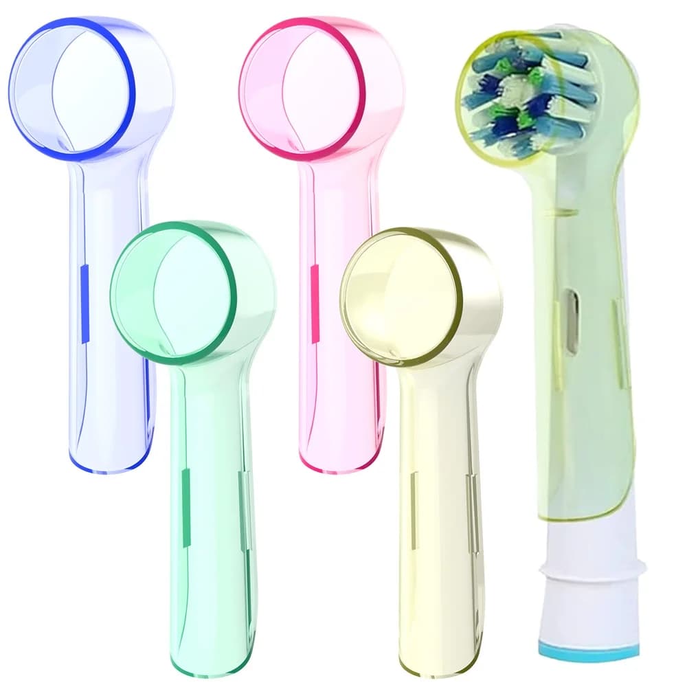 4 Pcs Compatible with Oral B Electric Toothbrush Heads Dustproof Covers, Brush Head Protective Cover Caps for Storage and Travel
