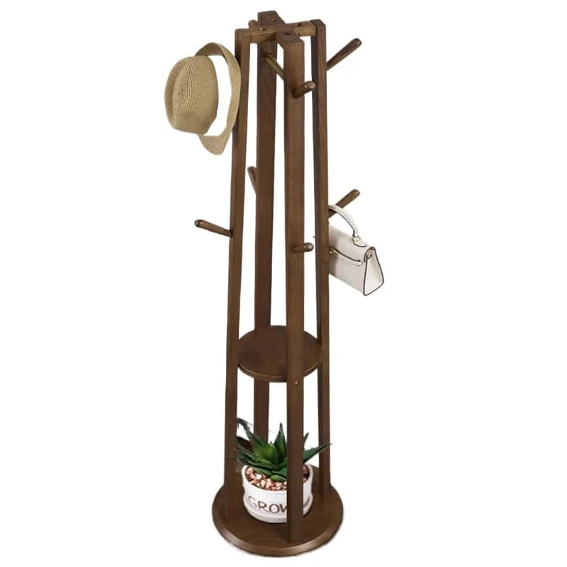 Multifunctional Chinese brass hanger in solid wood for living room, house