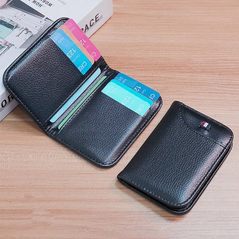 1 Pcs Black Card Bag Ultra-thin And Compact Bank Id Card Bus Card Campus Meal Card Credit Card Storage