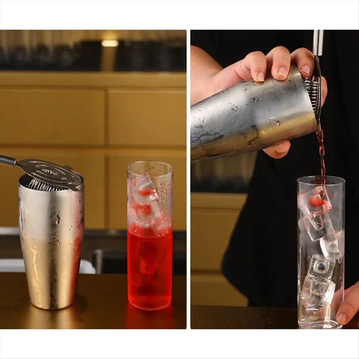 Set Shaker per Cocktail A20I con Ricette, Kit da Barman con Accessori, Beccuccio Versatore, Muddler e Jigger