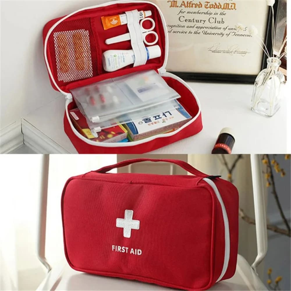 Large Capacity Portable Medicine Storage Bag First Aid Kit Organizer Travel Pouch Outdoor Medical Supplies