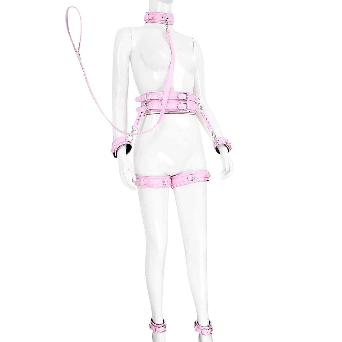 Puppy play SM Bondage Kit collare, cintura, polsini, cavigliera, polsino della coscia, giochi per adulti restrizioni manette giocattoli del sesso
