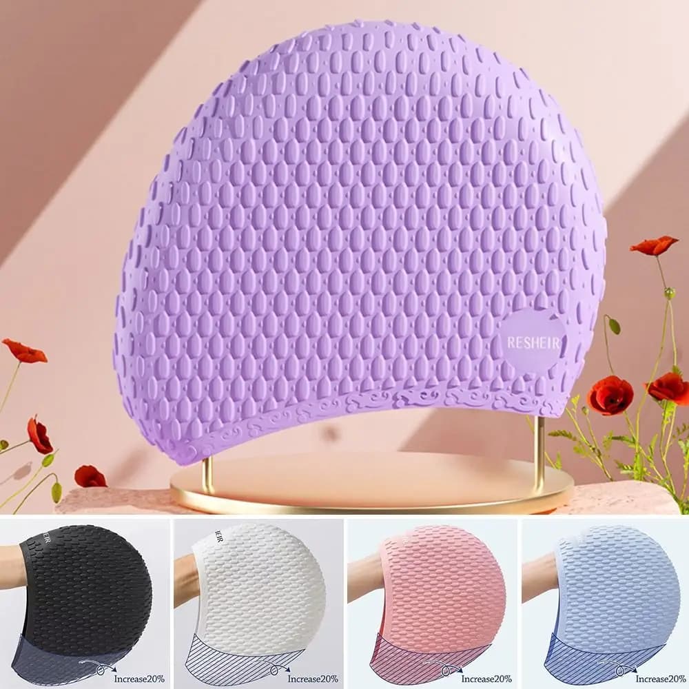 Cuffia da nuoto estiva elastica Cuffia da nuoto in silicone confortevole impermeabile Protezione per le orecchie professionale di grandi dimensioni