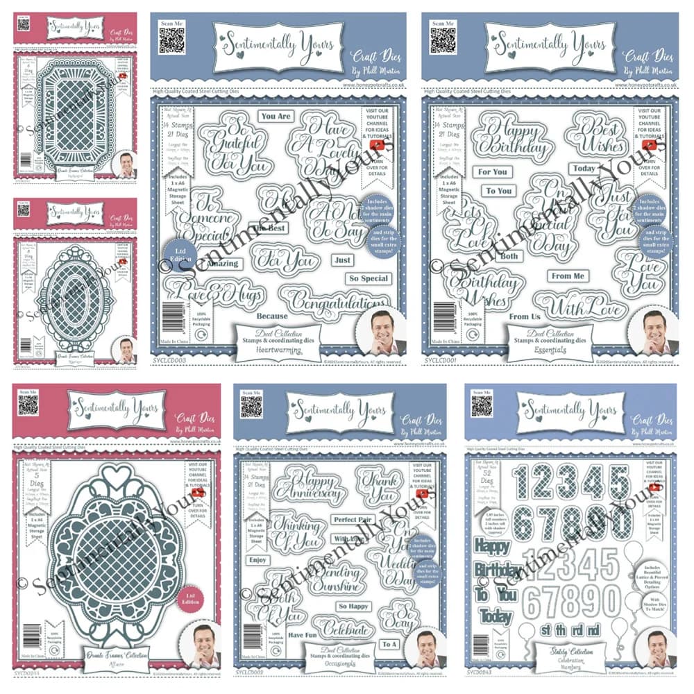 Essential Sentimentally Yours 2026 New Heartwarming A5 A6 Set Celebration Numbers A4 Die Stamps DIY Scrapbooking Card Gift Molds