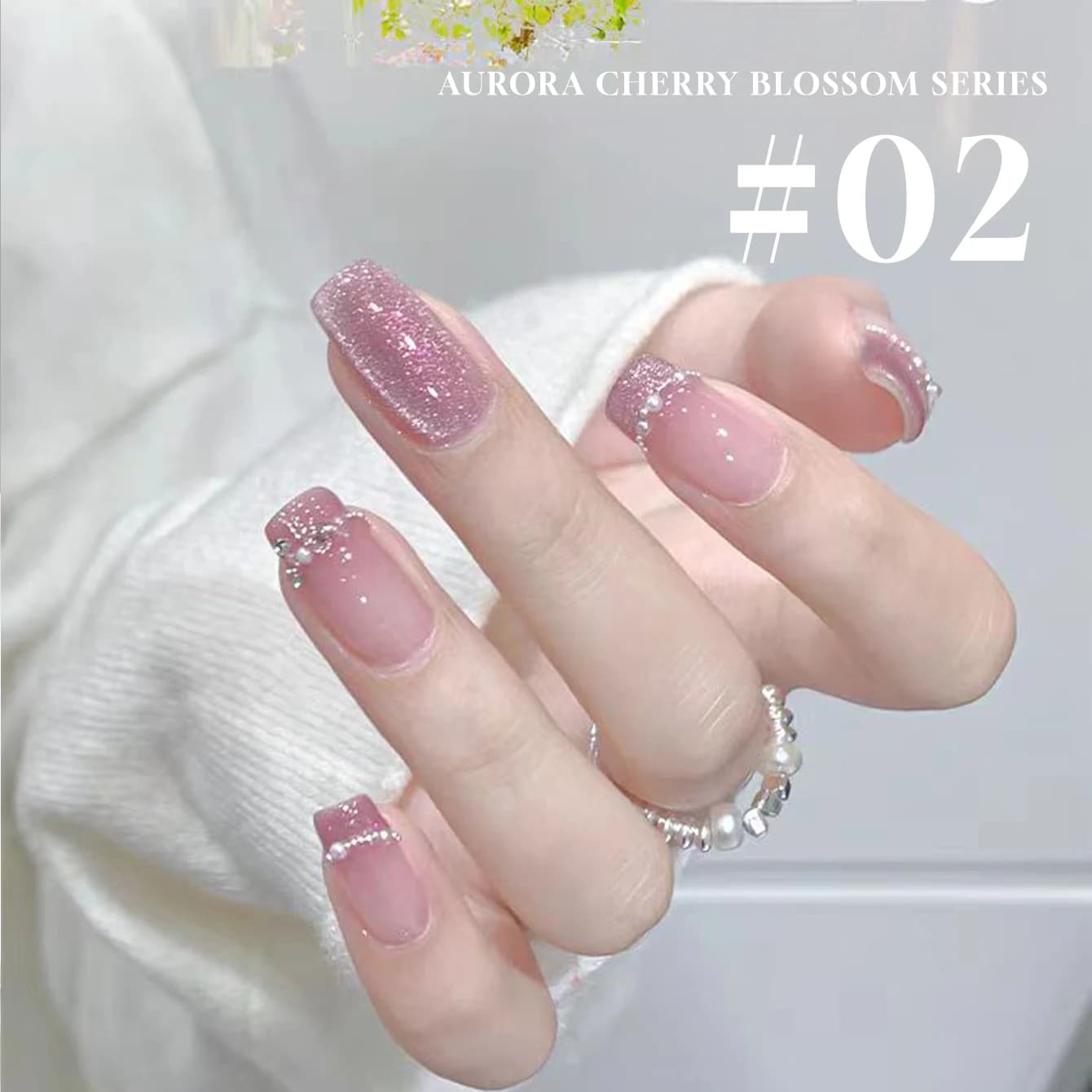 MeC 12ml Pink Aurora Cat Eye Magnetic Nail Gel 6Pc Glitter Soak Off UV LED Polish DIY Salon Professional Manicure Nail Products