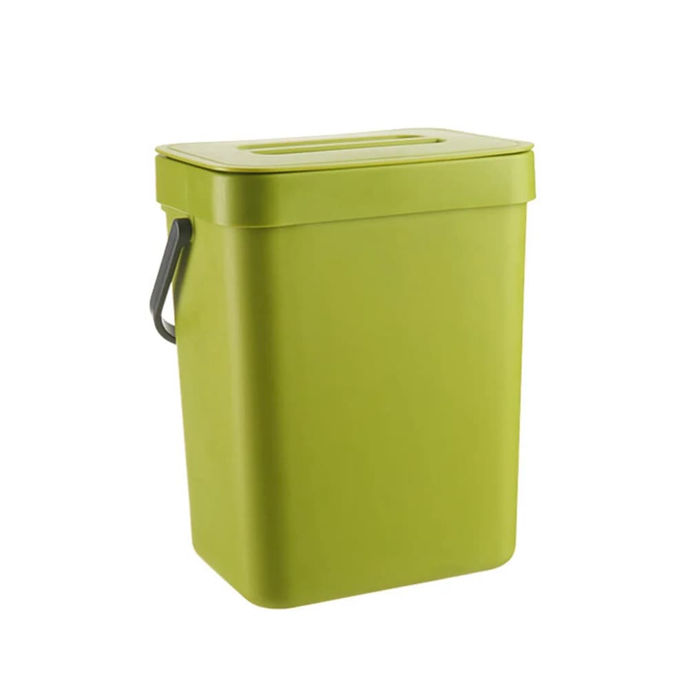 Piccolo Contenitore per Compost da Cucina 3L, Bidone per Rifiuti Domestici da Appoggio con Coperchio per Compostaggio