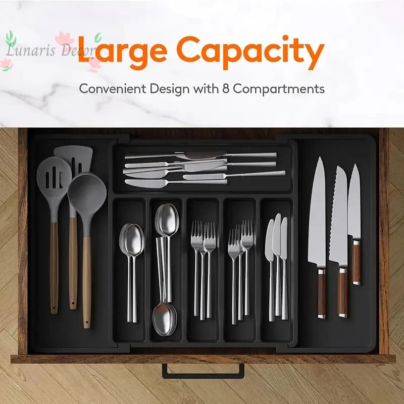 Storage box Knife and fork storage Kitchen finishing Expansion plate Tableware storage box Home Amazon