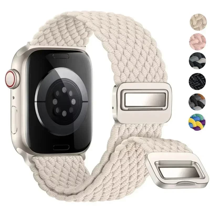 Cinturino intrecciato per cinturino Apple Watch 44mm 40mm 45mm 46mm 49mm 41mm 38 Bracciale correa magnetico serie iWatch se 7 6 8 9 10 Ultra 2