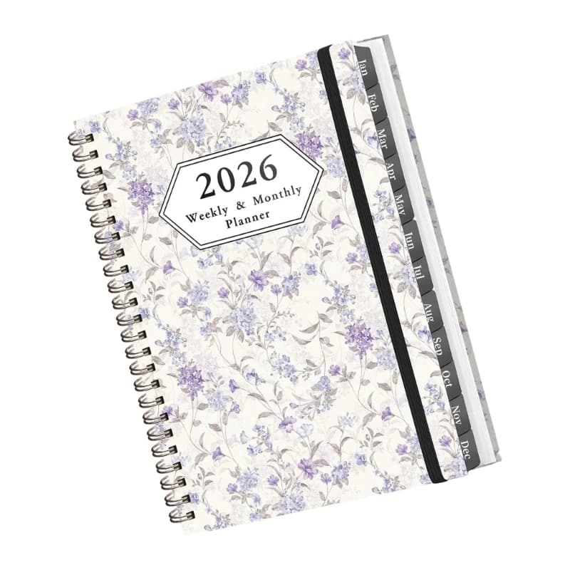 Business planner accademico 2026 con elenchi cose da fare e pagine calendario, taccuino per gestione del in carta