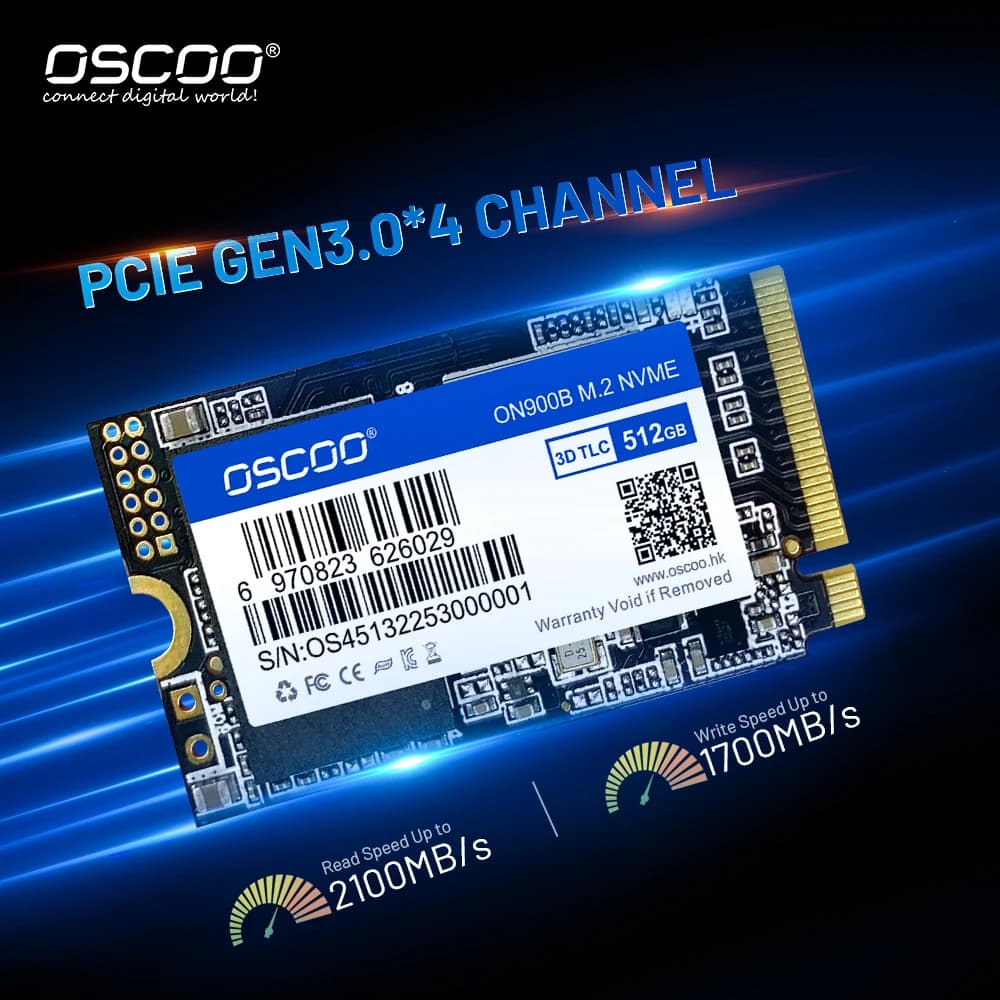 OSCOO M.2 NVMe PCIe 3.0 X4 SSD 256gb 1TB 512GB SSD M.2 2242 PCIe disco rigido interno unità a stato solido per Laptop
