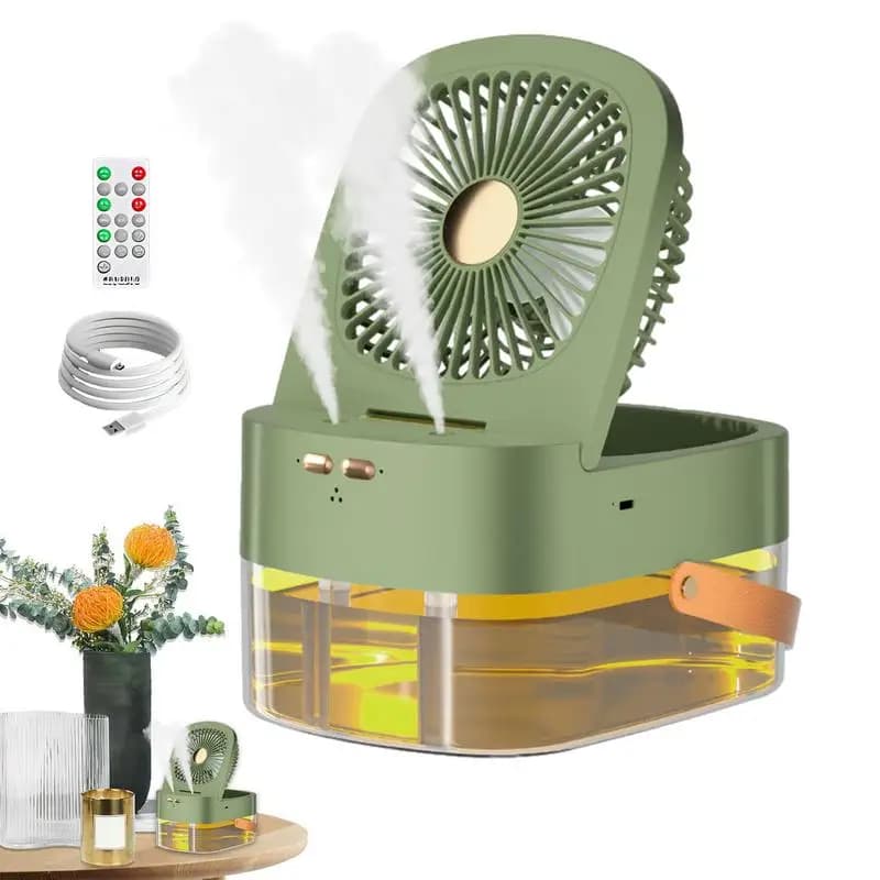 Mini Spray Water Mist Fan Table Misting Water Fan telecomando umidificatore Fan Desktop Spray idratante Fan per la casa da tavolo