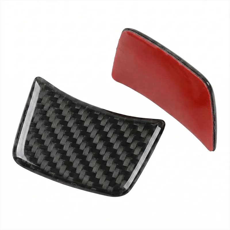 Carbon Fiber Car Steering Wheel Cover Sticker Trim for Audi A6 C7 12-18 A7 A4L A3 Q3 Q5 Decoration Sportback Auto Accessories