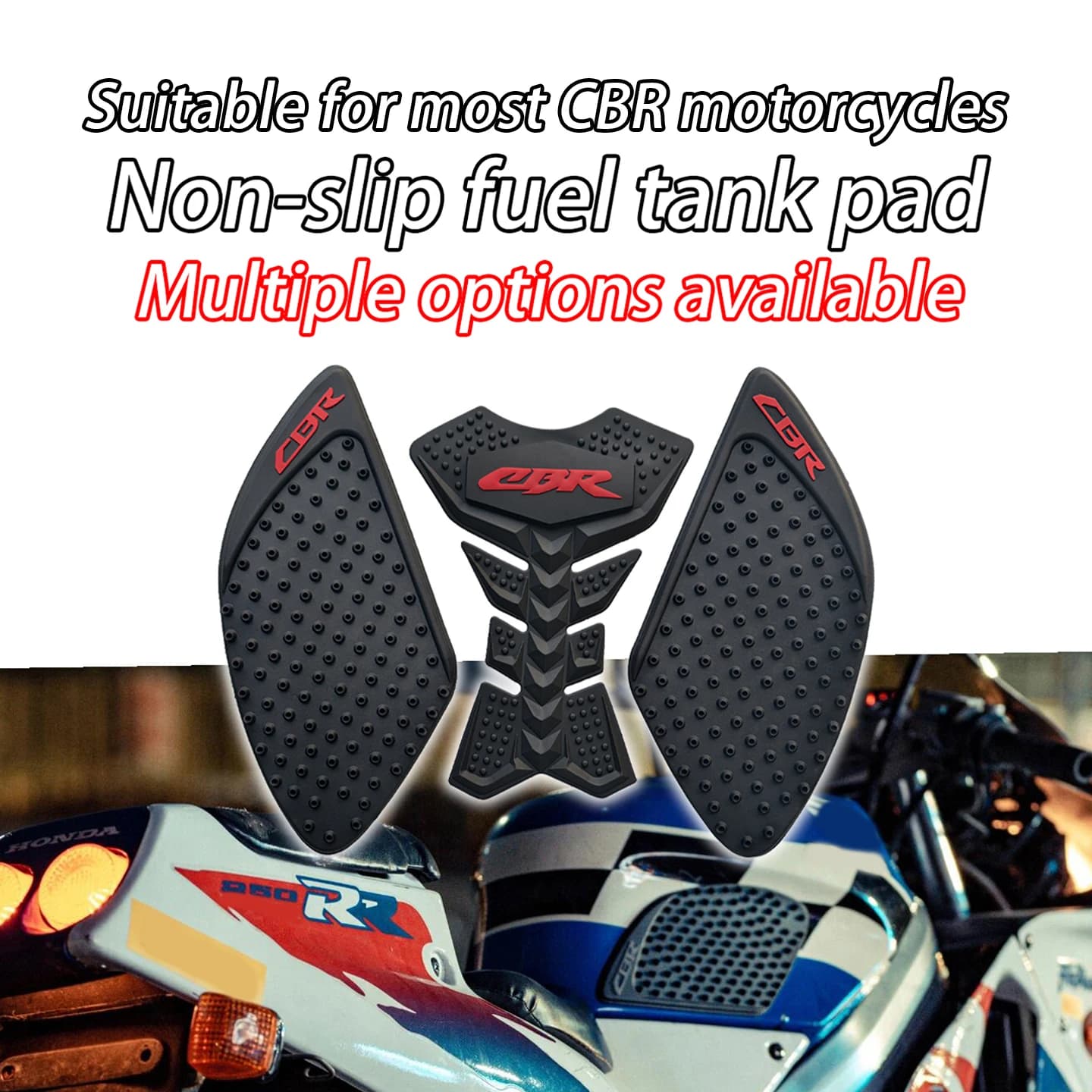 Adesivi Antiscivolo per Moto Honda CBR CBR650R CBR300R CBR250R/R CBR600 CBR600RR F2 F3 F4 F5, Protezioni Serbatoio e Ginocchiere