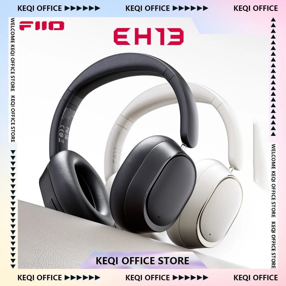 FiiO EH13 Wireless Headphones Over Ear Bluetooth Dynamic ANC Noise Reduction LDAC HiFi Audio Long Battery Life Gaming Headset