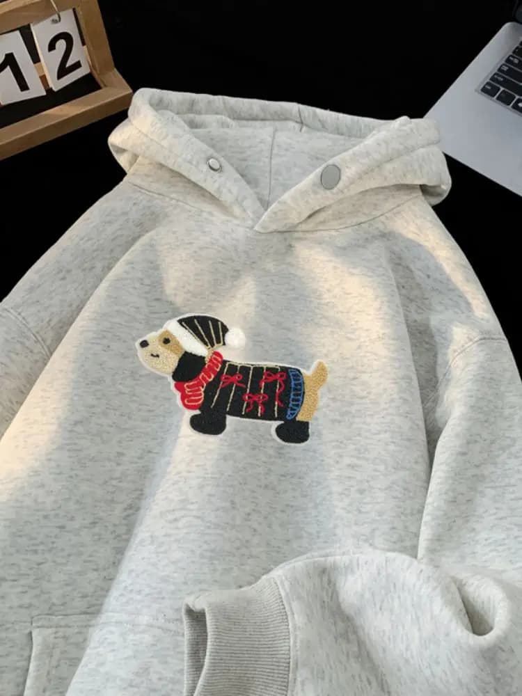 Thickened Fleece Hoodie Sweatshirt Men's Winter Warm Towel Lined Jacket American Style Heavyweight Youth Casual Wear