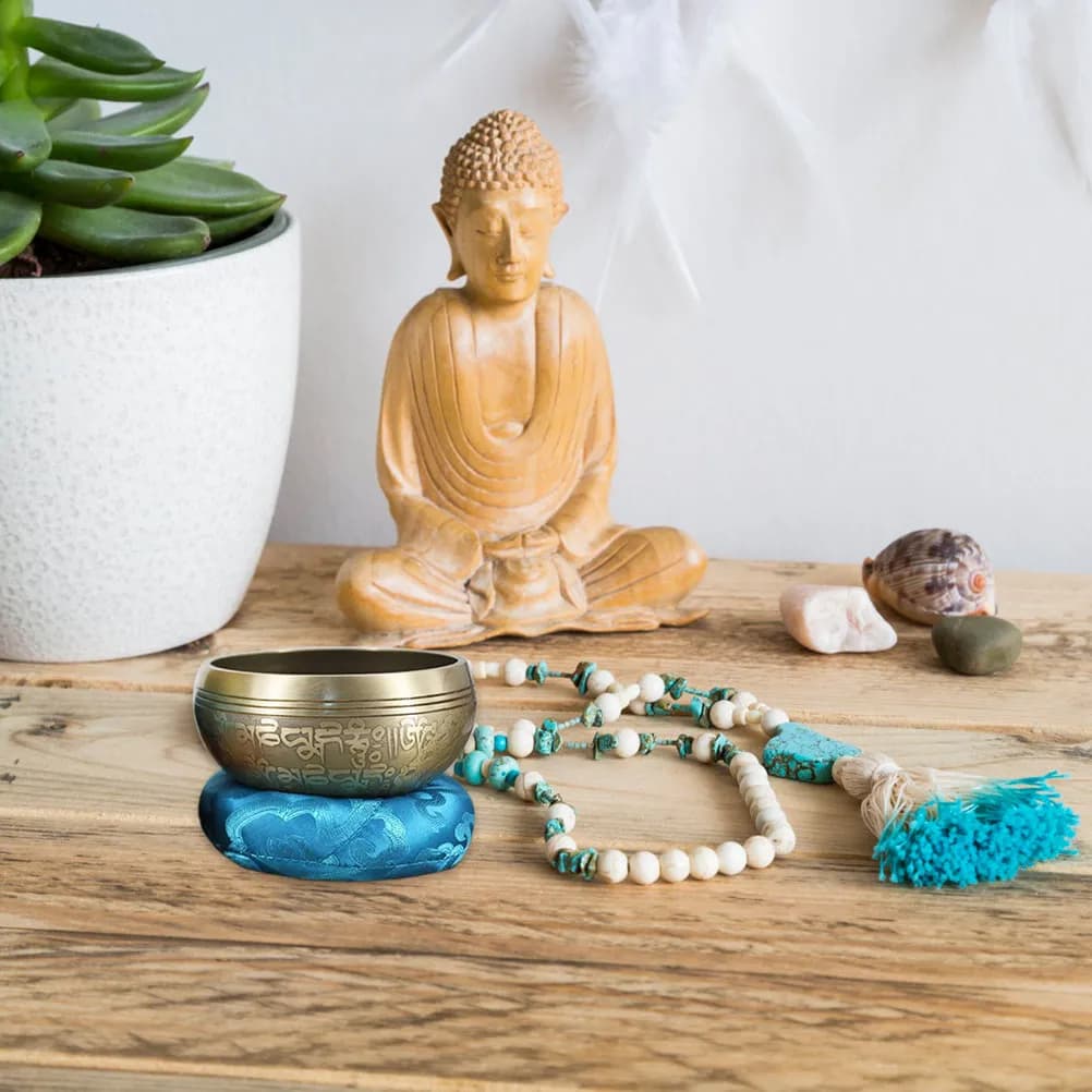 Buddha Sound Bowl Cushion Handmade in Nepal Premium Cotton Singing Bowl Mat Non Slip Base for Meditation Rituals Buddhist