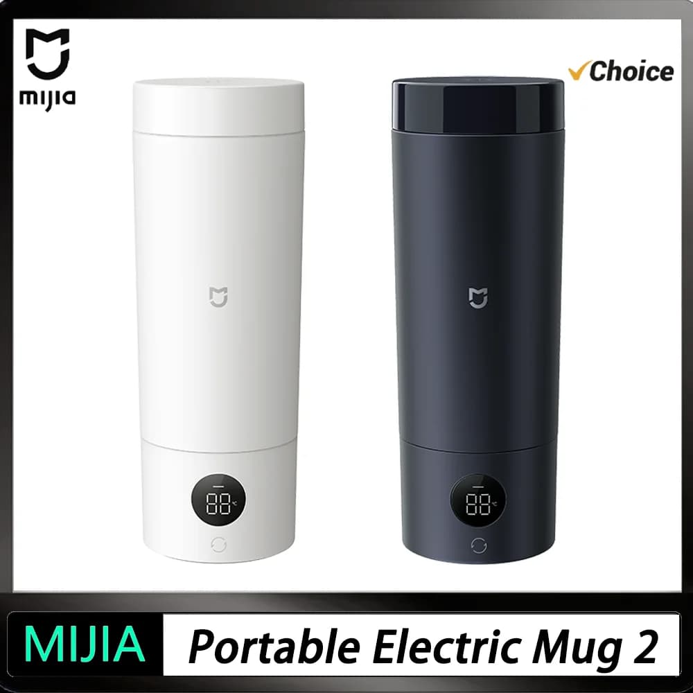 2026 MIJIA Portable Electric Kettle 2 Thermos Cup Fast Water Boiler 350ml Smart Temperature Insulated Kettle Travel 110V-240V CN