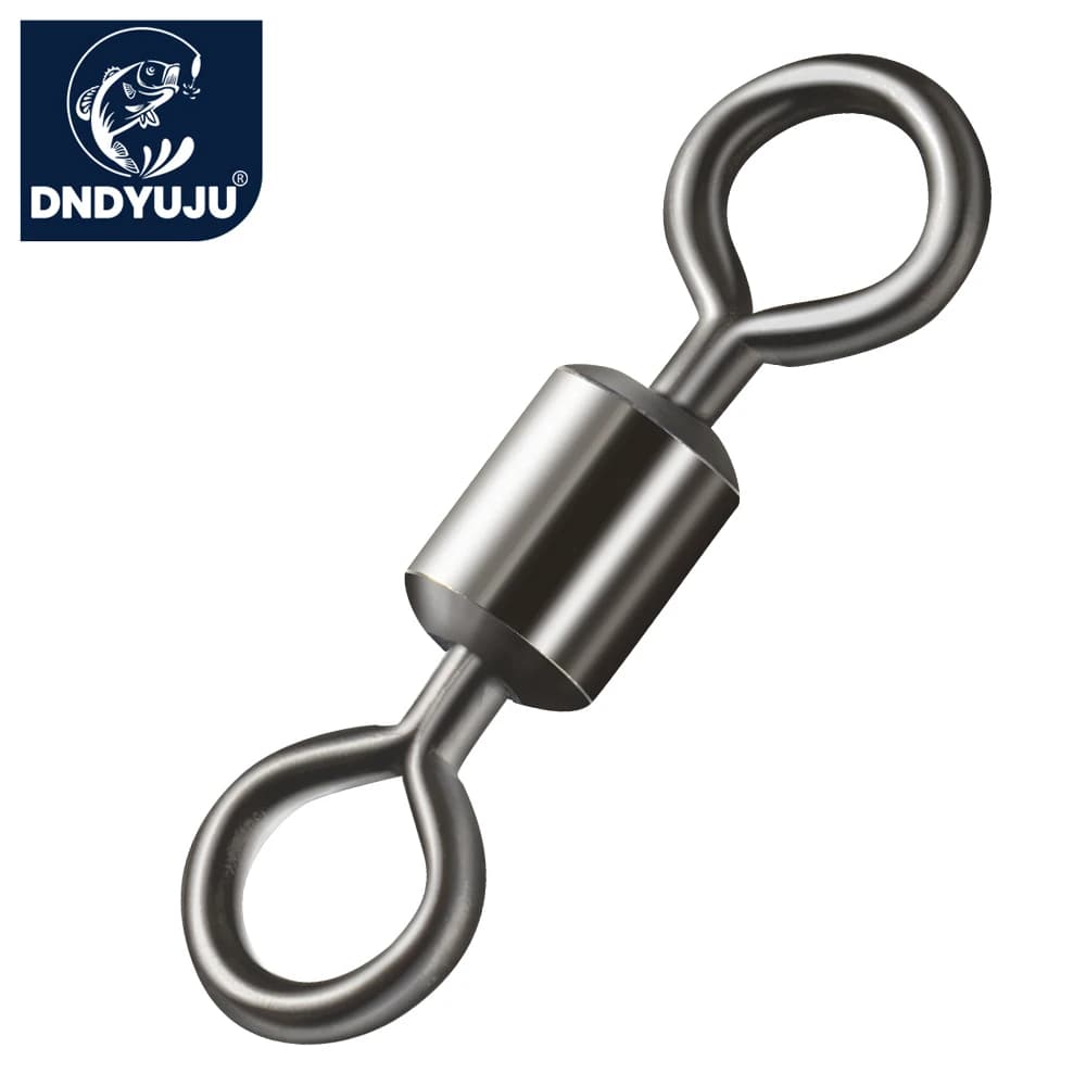 100 pcs Fishing Swivels In Brass Solid Connector Spheres Bearing Fishing Rolling I love Richiamo Solid Ring Face