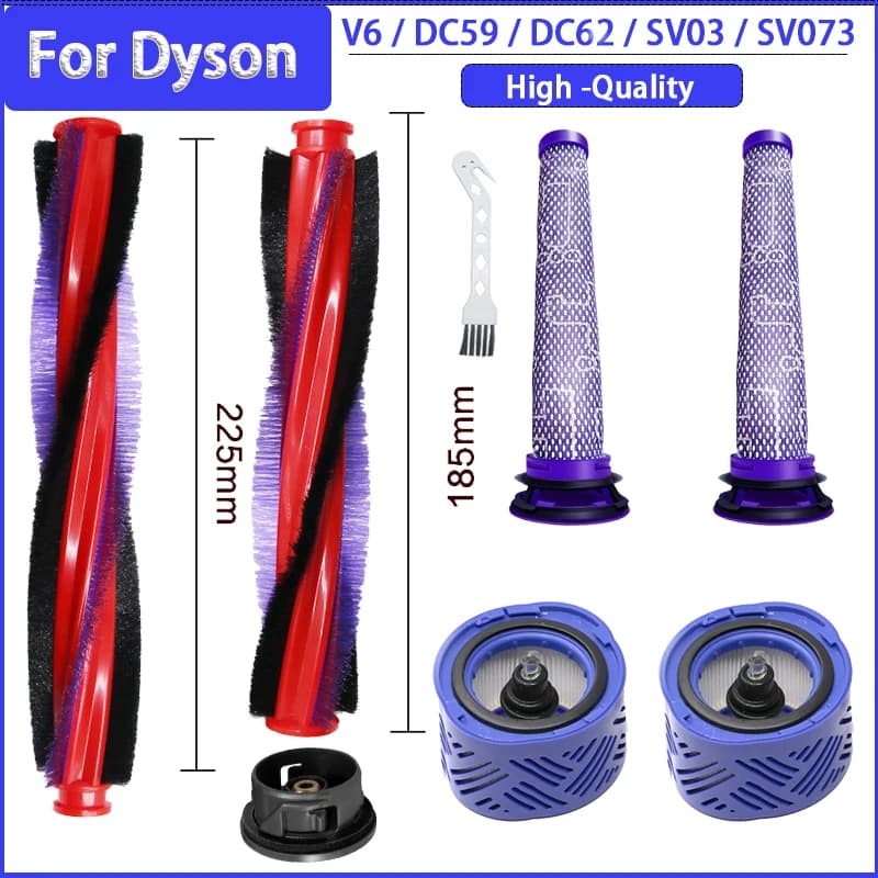 Spazzola a rullo Pre-filtri per Dyson V6 DC59 DC62 SV03 SV073 accessori per aspirapolvere senza fili parti di ricambio