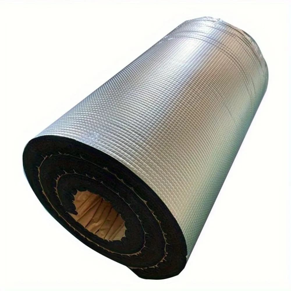 Extra Thick 20mm Foam Mat for Auto 50x100cm, Aluminium Thermal Insulation, Sound Resistant Foam for Doors, Roof and Hood