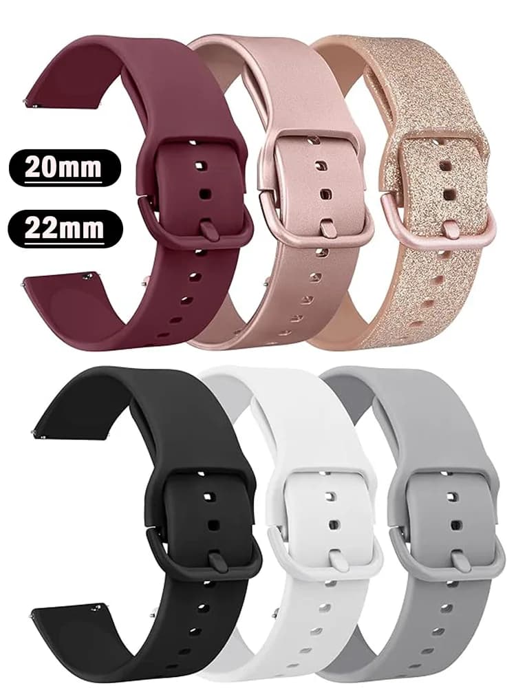 Cinturino in silicone da 20mm/22mm per Amazfit GTS/2/2e/3/4 GTS2 Mini/GTR 4/3/Pro/47mm/GTR2/2e/stratos/3 Bracciale Bip/U/S/lite cinturino per orologio