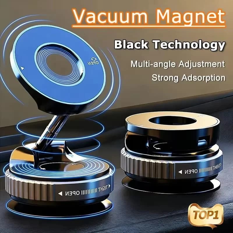 Supporto Magnetico per Telefono da Auto con Regolazione Multi-Angolo a 360° ° Supporto Magnetico Rotante Pieghevole per Telefono e Navigatore Auto