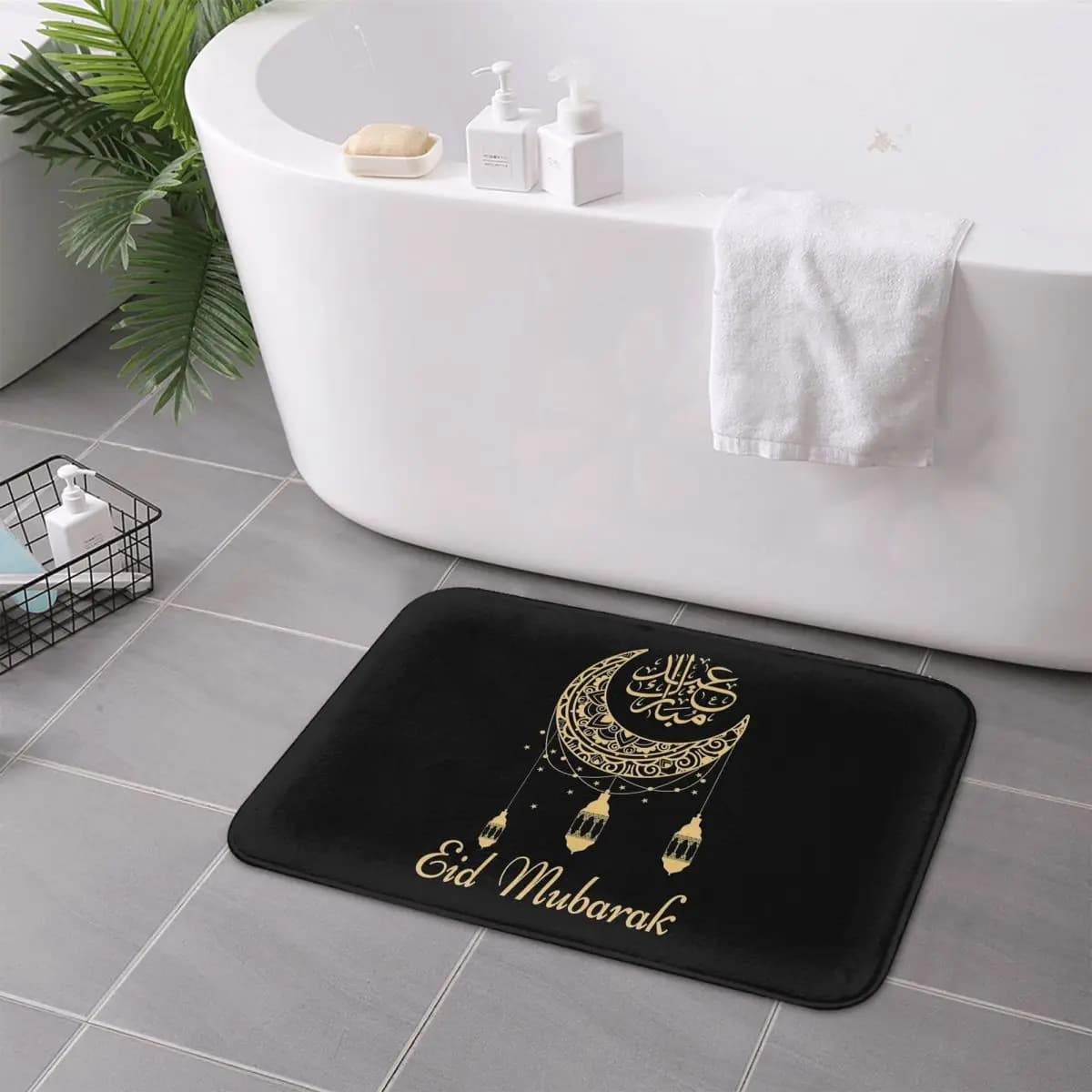 Musulmano Ramadan Kareem Islamico Eid Mubarak Luna Zerbino Tappetino Tappeto per cucina Ingresso Bagno di casa Tappetini