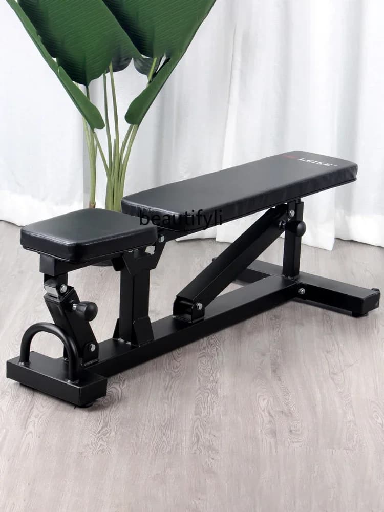 Sgabello con manubri Sedia fitness commerciale Panca da banco Letto pesi per uso domestico Allenamento muscolare maschile Supine
