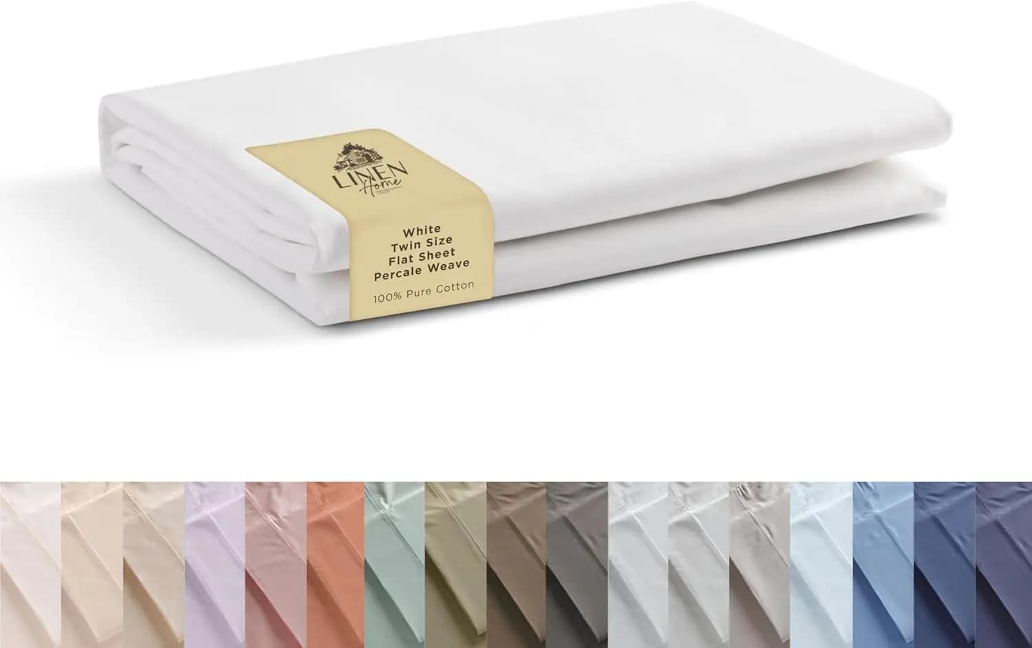 Single Plate Sheet 100% Cotton - Luxury Bed Linen Fresh, Resistant and Breathable, White