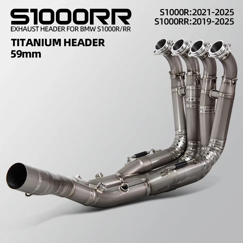 Motorcycle Exhaust Manifold For S1000RR S1000R M1000R 2019-2025 Full Titanium Header Pipe Adapt OE Muffler Racing Line