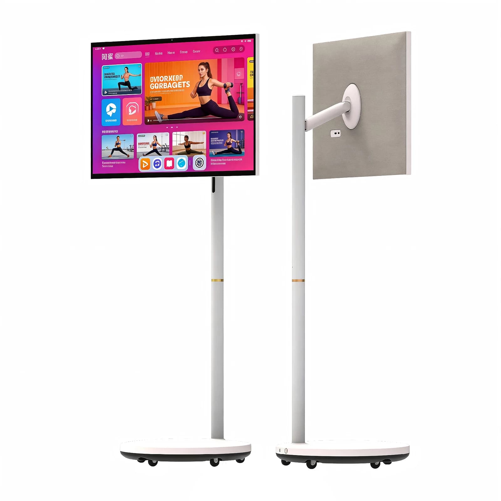 Tablet Interattivo Wireless da 24 Pollici con Batteria Integrata, Display LCD Rotante con Sistema Operativo Android per Camera da Letto/Cucina