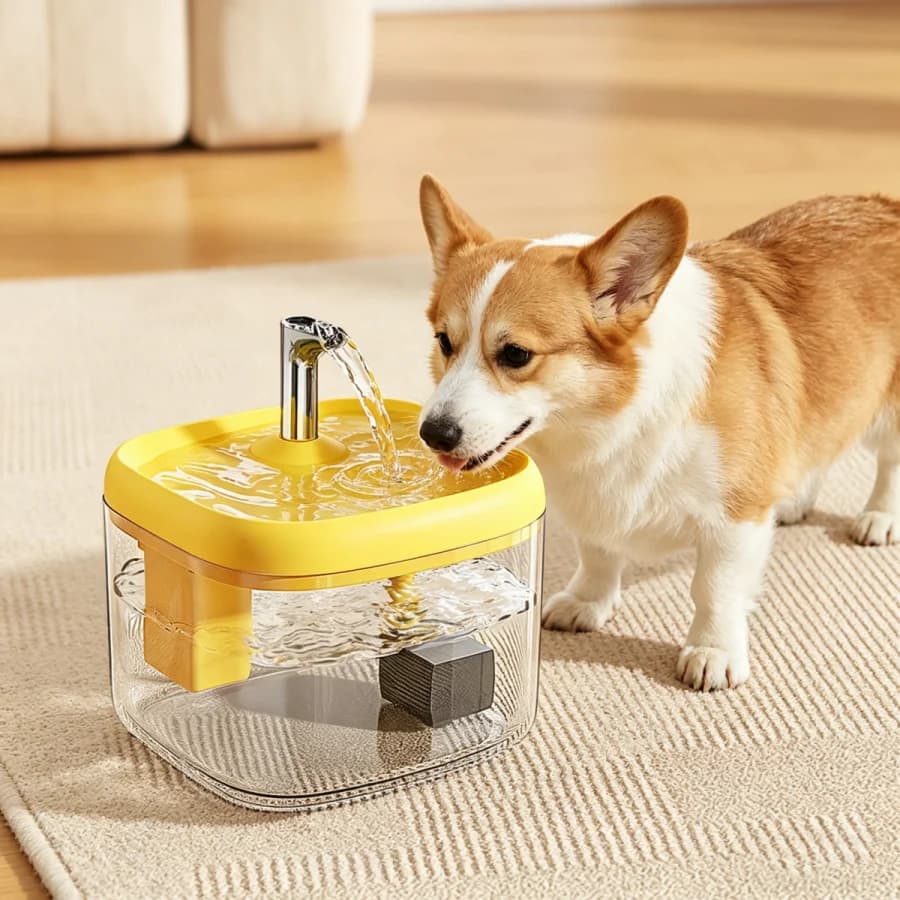 Distributore Automatico d'Acqua per Animali Domestici da 1,5L per Gatti e Cani, Pompa Ultra Silenziosa, Acqua Filtrata, Facile da Pulire, Ciotola per Animali Domestici, USB 5V