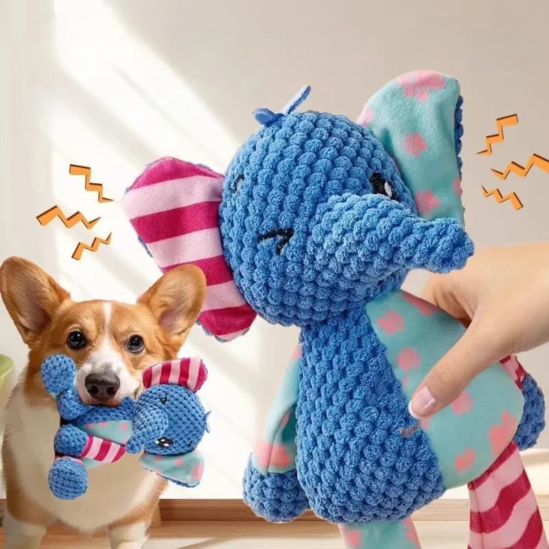 Giocattolo in Peluche per Animali Domestici, Gioco Interattivo per Cani e Gatti, Resistente ai Morsi, con Suono, per la Pulizia dei Denti, Accessori per Animali