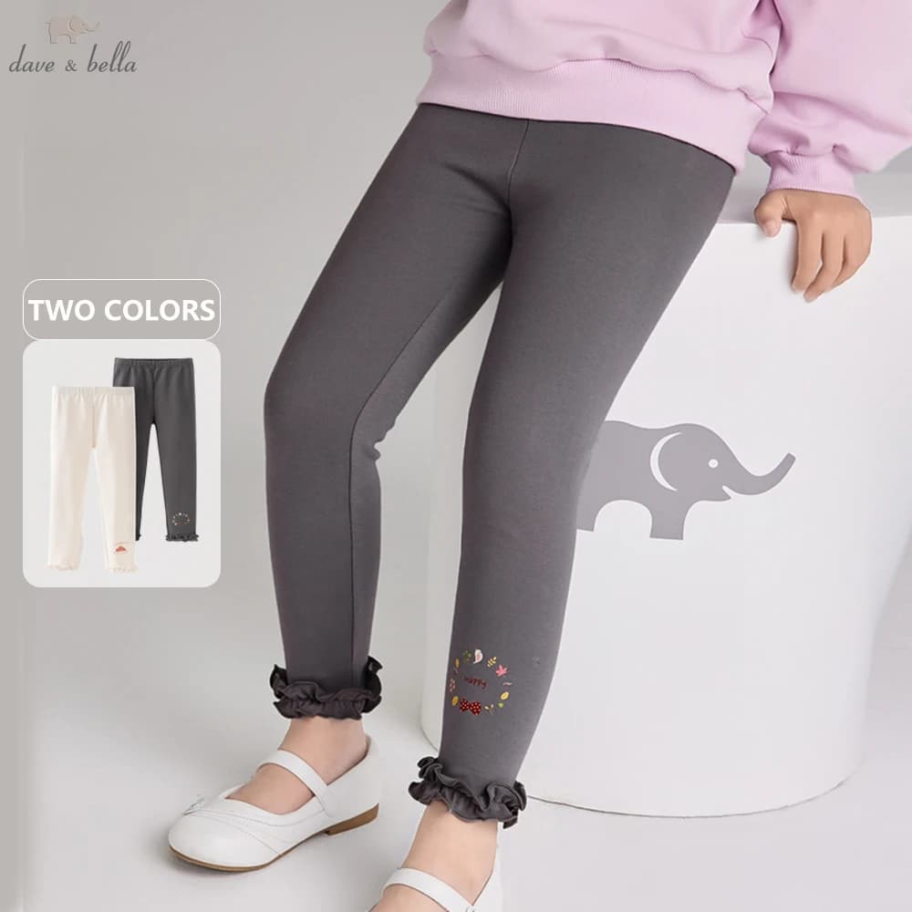 Dave Bella Children's Leggings Pants Autumn Spring Girls Elastic Trouses Kids 7-13Years Leggings Pants Casual Outdoor DK3252386