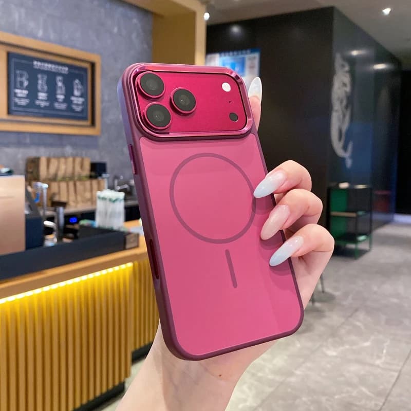 Solid Color Matte Soft TPU+Hard PC Phone Case For iPhone 18 17 Pro Max 15 14 13 12 11 16 Pro Max For Magsafe Magnetic Back Cover