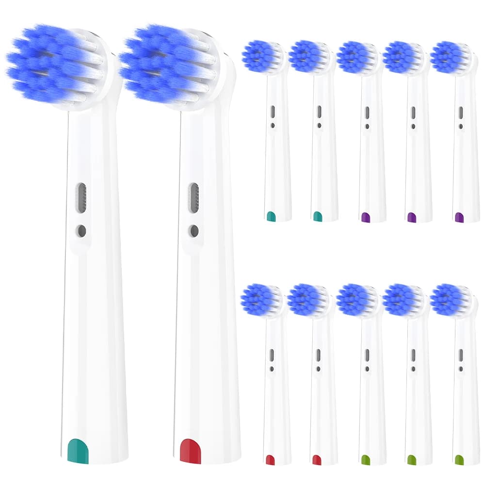Testine di Ricambio Extra Morbide Compatibili con Spazzolino Elettrico Oral B, Testina Rotante per Pulizia di Precisione