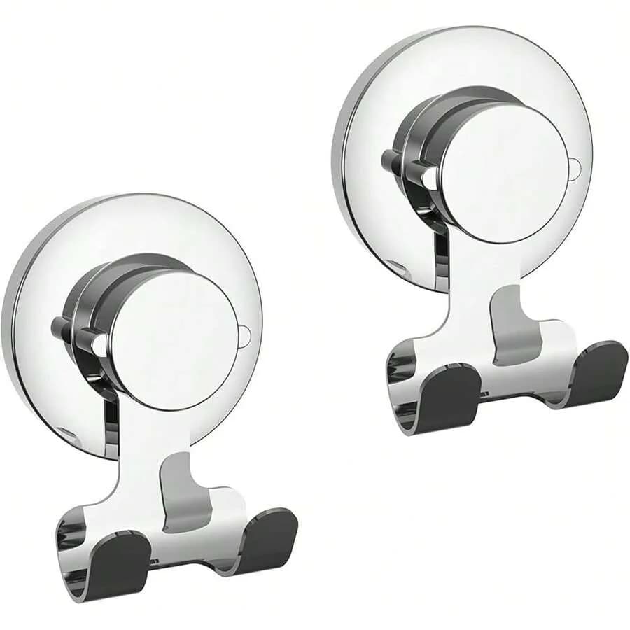 Ganci a ventosa, porta rasoi, potente organizer a vuoto per asciugamani, rasoi, cappotti, accappatoi e spugne, in acciaio inossidabile 304, rimovibili