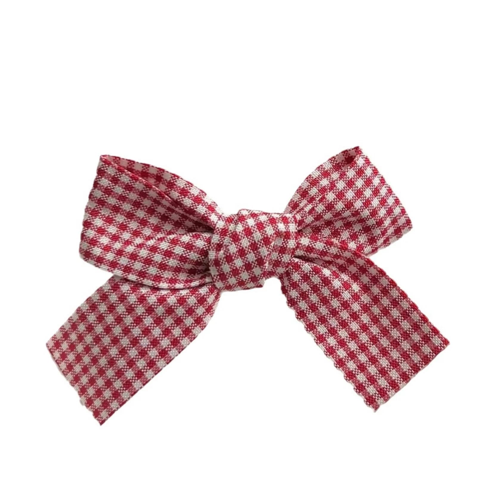 2 pezzi carino plaid tessuto fiocco fermagli per capelli bordo laterale clip frangia clip fermagli per capelli schiacciati carta scarpe clip a becco d'anatra copricapi