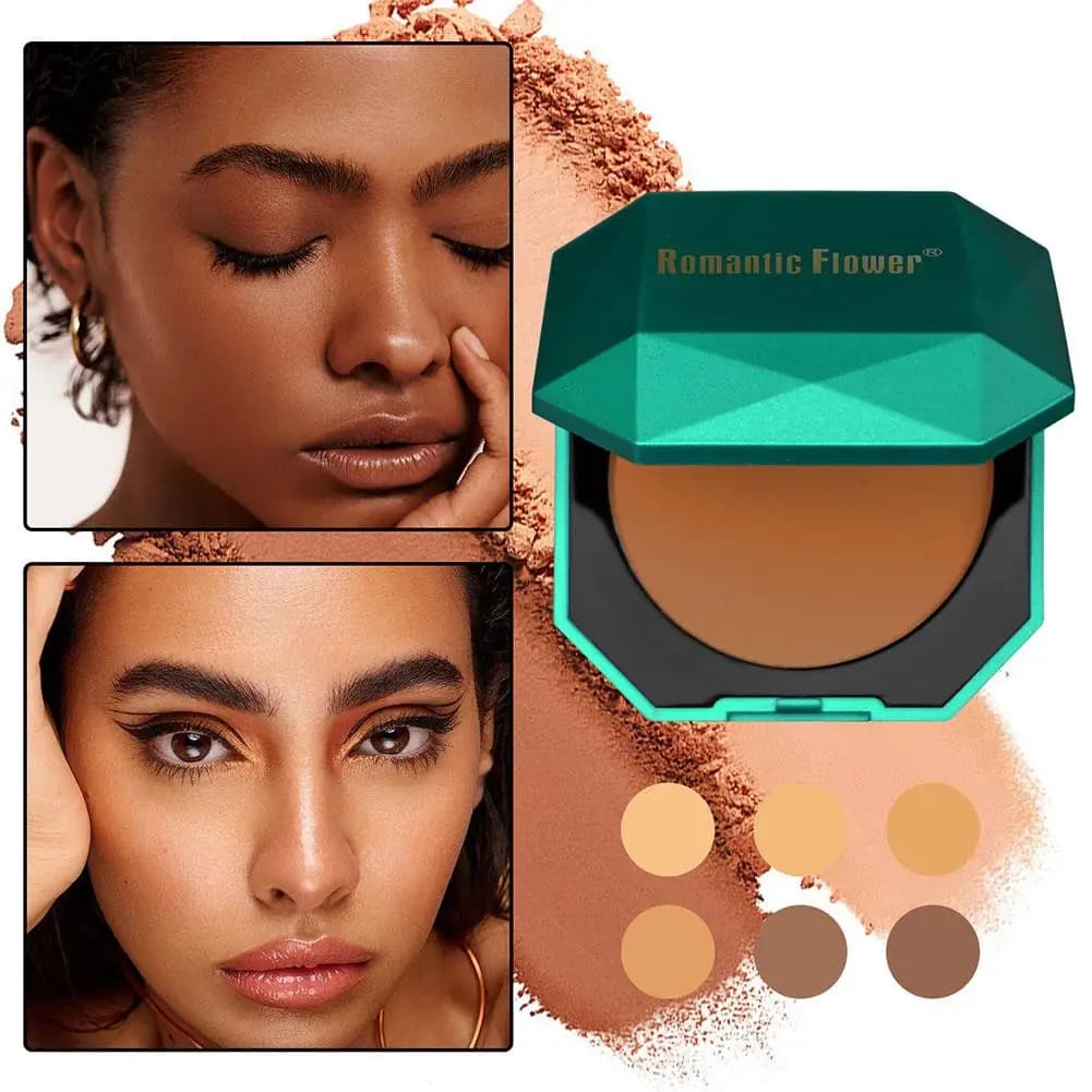 Controllo dell'olio Correttore viso a lunga durata Trucco Bronzer Polvere Finitura minerale opaca Contorno bronzer per pelle scura