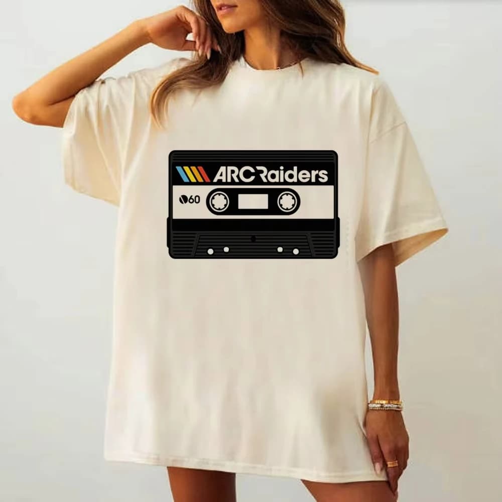 Maglietta Arc Raiders per ragazza, psichedelica, classica degli anni '80, digitale, kawaii, da donna, vintage anni 2000, estetica, anime, trendy, pop culture